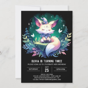 Convites Boho Fox Birthday minimalista
