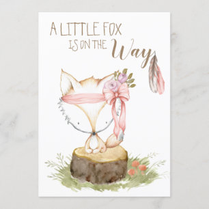 Convites *~* Boho Fox Woodland Feedes Seta