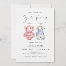 Convites Boho Gender Reveal Invitation Neutral Baby