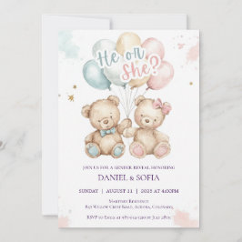 Convites Boho Gender Reveal Invitation Neutral Baby