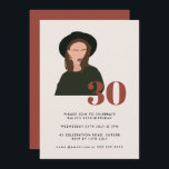 Convites Boho Girl Mod Minimalista Terracotta aniversário d<br><div class="desc">Pode ser totalmente personalizado para atender às suas necessidades. © Gorjo Designs. Feito para você através da plataforma Zazzle. // Precisa de ajuda para personalizar o seu design? Tem outras ideias? Sinta-se à vontade para me contactar (Zoe) diretamente. Opcional: A cor e as fontes de fundo podem ser alteradas para...</div>