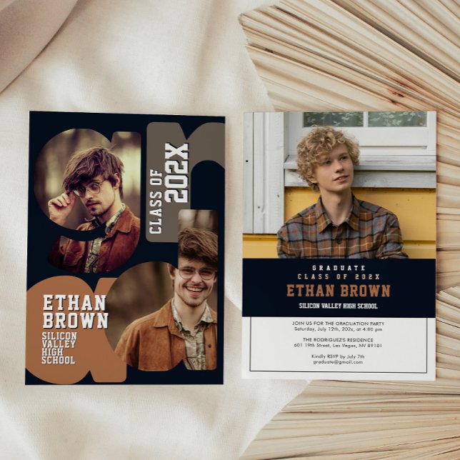 Convites Boho Graduation Party Invitation (Criador carregado)