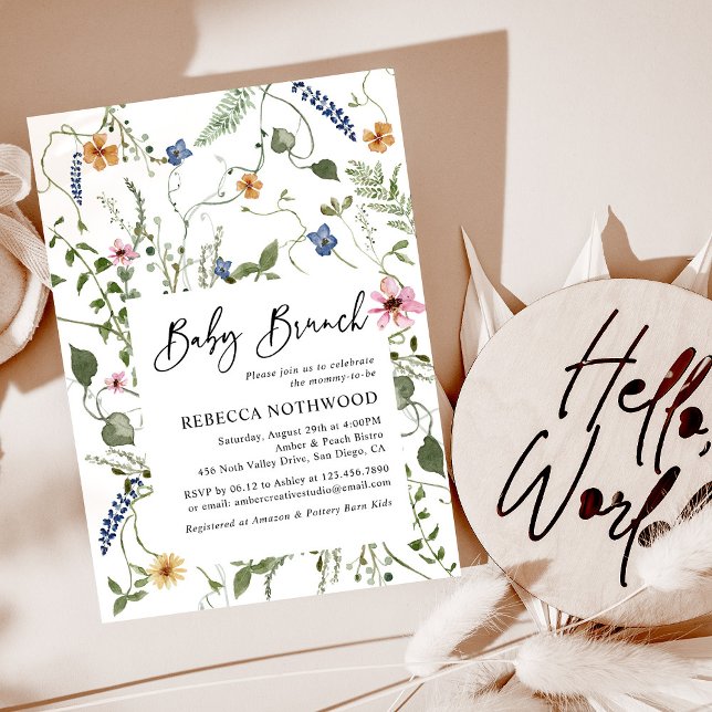Convites Boho Greenery Baby Brunch Chá (Criador carregado)