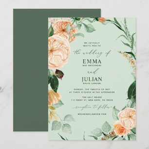 Convites Boho Greenery Elegante Sage Casamento Verde