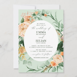 Convites Boho Greenery Sage Casamento Floral Verde