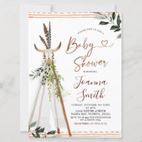 Boho Greneery Animal Skull Teepee Chá de fraldas
