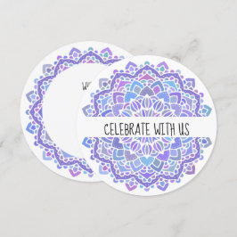 Convites Boho Gypsy Purple Mandala
