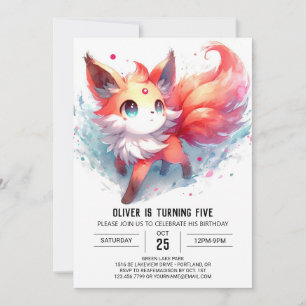 Convites Boho Happy Fox Birthday