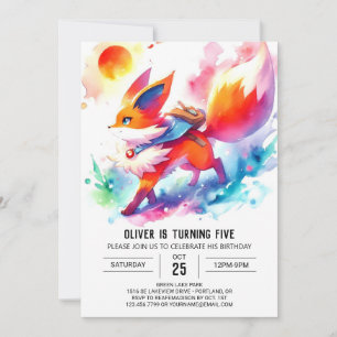 Convites Boho Happy Fox Birthday