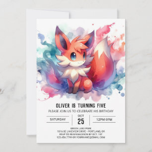 Convites Boho Happy Fox Birthday