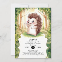 Boho Hedgehog Aniversário Encantado