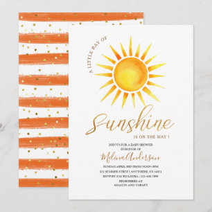 Convites Boho Hello Sunshine chá de fraldas