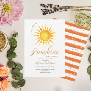 Convites Boho Hello Sunshine chá de fraldas