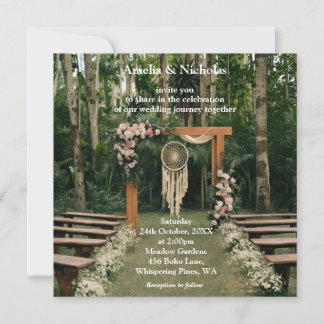 Convites Boho Hippie Wedding