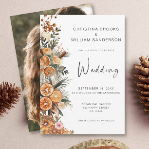 Convites Boho Holiday Photo Wedding