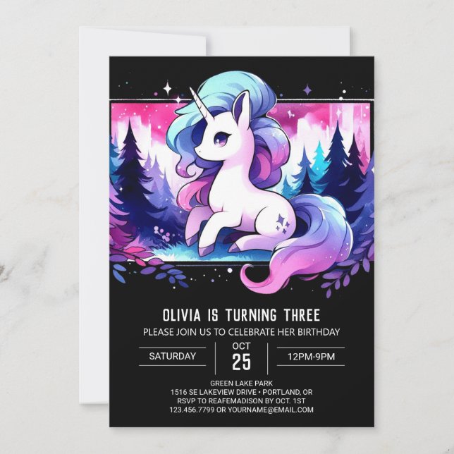 Convites Boho Horse Birthday (Frente)