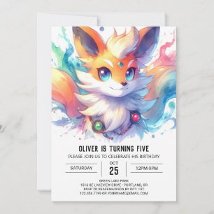 Convites Boho Joyful Fox Birthday