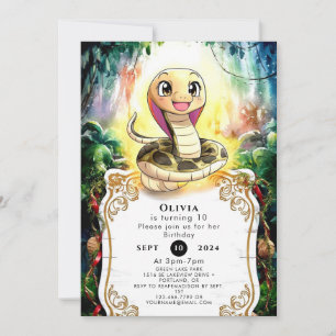 Convites Boho Kids Cobra Birthday