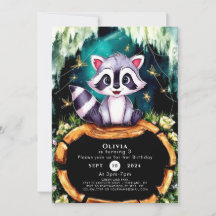Boho Kids Raccoon Birthday