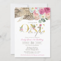 Boho Little Miss ONE - primeiro aniversario Floral