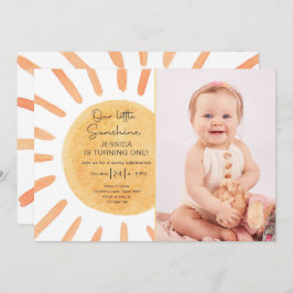 Convites Boho Little Sunshine primeiro aniversario Convide