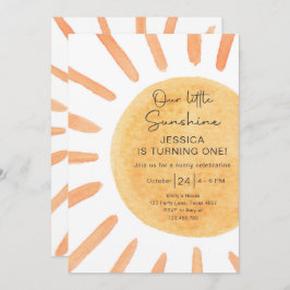 Convites Boho LiTtle Sunshine primeiro aniversario Sun Summ