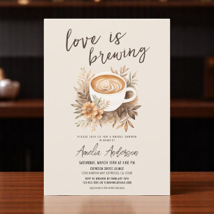 Convites Boho Love está criando Chá de panela de café