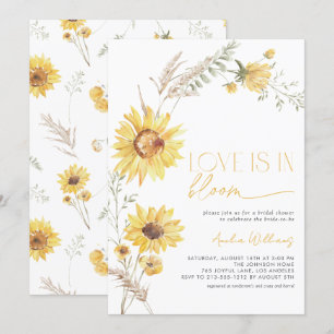Convites Boho Love está em Bloom Sunflower Botanics