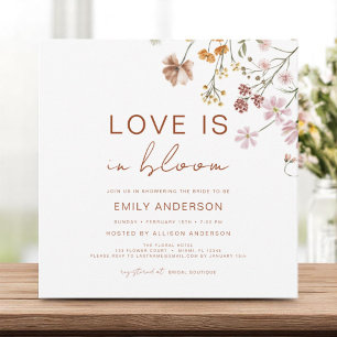 Convites Boho Love está em Bloom Wildflower Chá de panela
