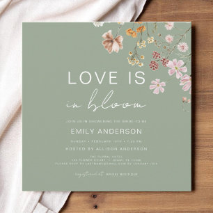 Convites Boho Love está em Bloom Wildflower Chá de panela