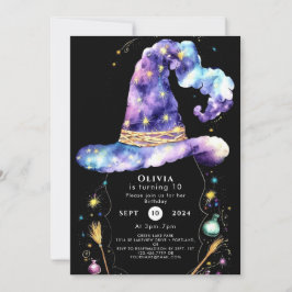 Convites Boho Magic Editable Wizard Birthday
