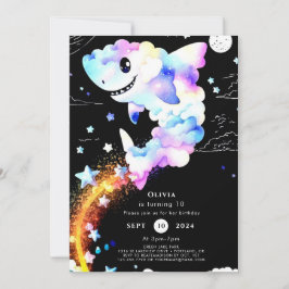 Convites Boho Magical Marine Shark Birthday