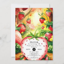 Boho Magical Sweet Strawberry Birthday