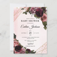 Boho Mauve e marrom flores rudimentares