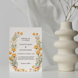 Convites Boho Meadow Wildflower Eucalyptus Greenery Casamen