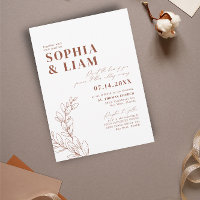 Boho Minimalist Botanicals Terracotta Wedding