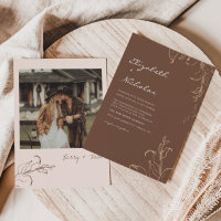 Boho Minimalist Botanicals Terracotta Wedding