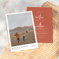 Boho Minimalista Terracotta Casamento Simples de F