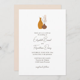 Convites Boho Minimalista Vases Wedding