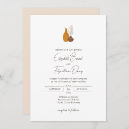 Convites Boho Minimalista Vases Wedding