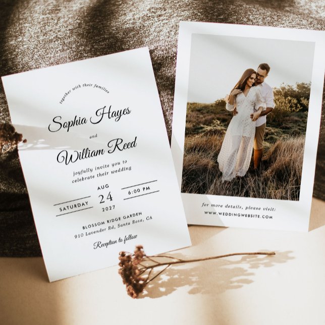 Convites Boho Minimalista Wedding (Criador carregado)