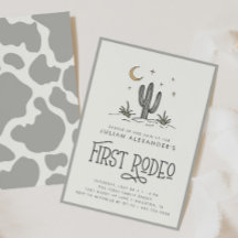 Boho Modern Boys First Rodeo primeiro aniversario