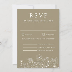 Convites Boho Modern Flor de Campo Aquarela Casamento