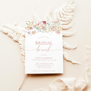 Convites Boho Modern Floral Chá de panela Bridal Brunch