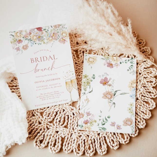 Convites Boho Modern Floral Chá de panela | Bridal Brunch I (Criador carregado)