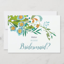 Convites Boho Modern Floral Lily de Valley Bridesmaid