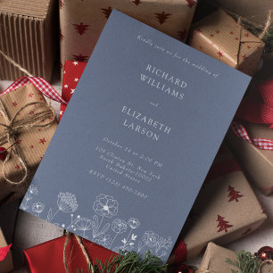 Convites Boho Modern Watercolor de Flores Silvestres Casame