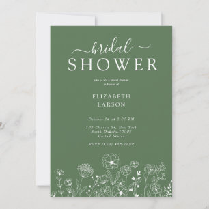 Convites Boho Modern Watercolor de Flores Silvestres Casame