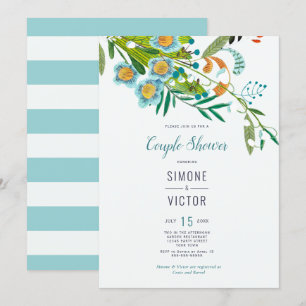 Convites Boho Moderno Casal de Noiva com Lírio do Vale