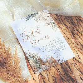 Convites Boho Moderno Chá de Bebê de Grama de Pampas de Ter